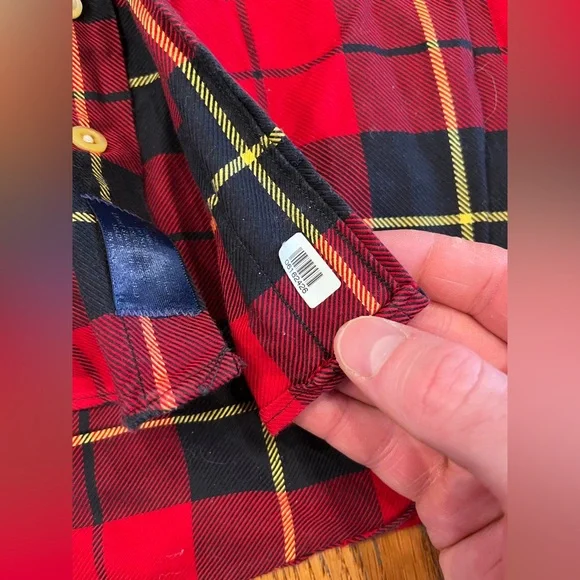 Vintage‎ Burberry London Buffalo Plaid Shirt Button Down Up Mens Medium USA Made